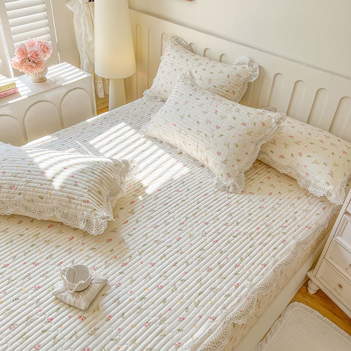 91家纺网 家纺一手货源 找家纺 网红馆（ck家纺） 2026新款莱赛尔天丝印花床笠 春芽