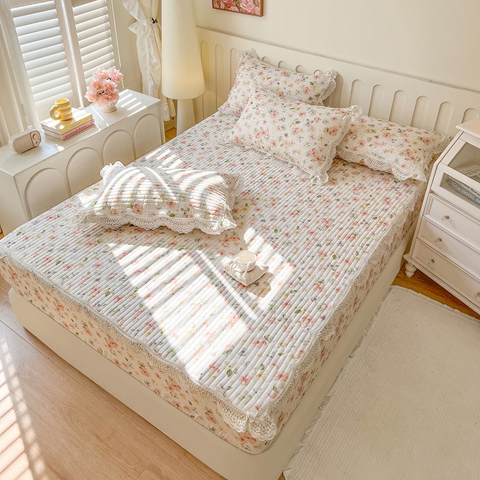 91家纺网 家纺一手货源 找家纺 网红馆（ck家纺） 2026新款莱赛尔天丝印花床笠 风吟花事