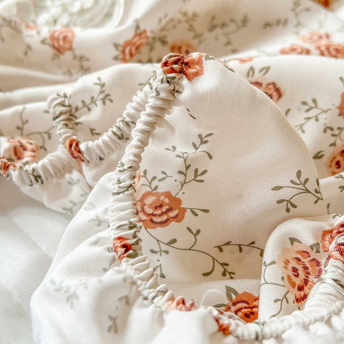 91家纺网 家纺一手货源 找家纺 网红馆（ck家纺） 2026新款莱赛尔天丝印花床笠 花枝语