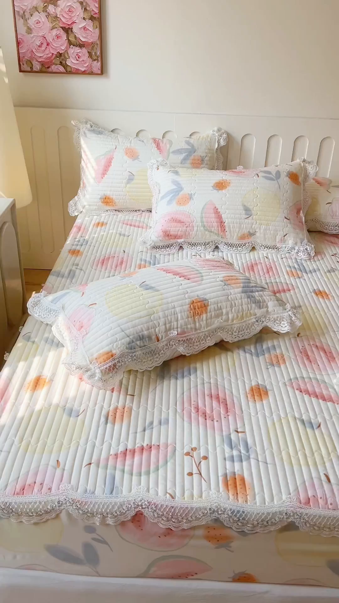 91家纺网 家纺一手货源 找家纺 网红馆（ck家纺） 2026新款莱赛尔天丝印花床笠 甜心芭乐