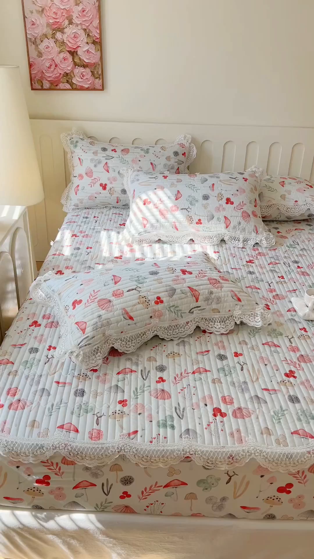 91家纺网 家纺一手货源 找家纺 网红馆（ck家纺） 2026新款莱赛尔天丝印花床笠 蘑菇森林