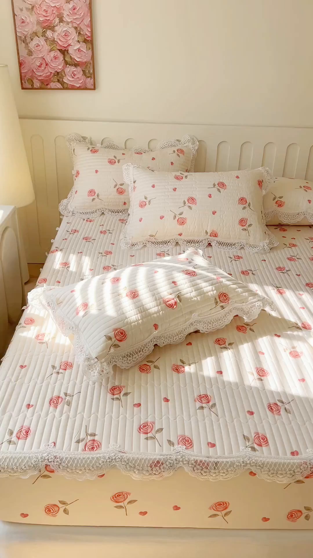 91家纺网 家纺一手货源 找家纺 网红馆（ck家纺） 2026新款莱赛尔天丝印花床笠 西西里玫瑰