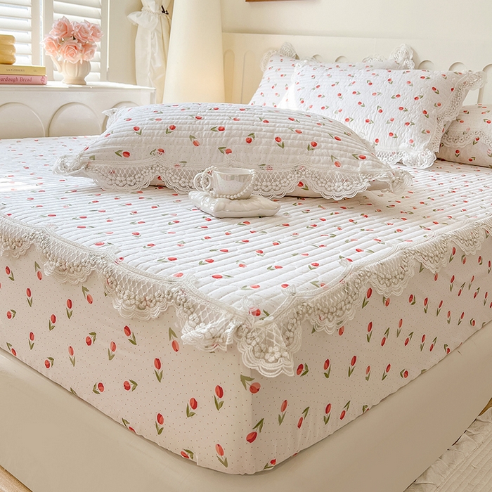 91家纺网 家纺一手货源 找家纺 网红馆（ck家纺） 2026新款莱赛尔天丝印花床笠 小美满