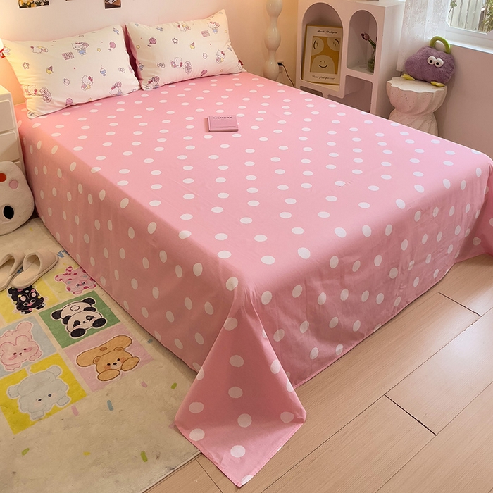 91家纺网 家纺一手货源 找家纺 朵希曼 2026新款正版授权全棉纯棉三丽鸥系列四件套 甜筒凯蒂