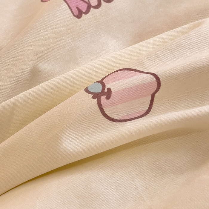 91家纺网 家纺一手货源 找家纺 朵希曼 2026新款正版授权全棉纯棉三丽鸥系列四件套 甜筒凯蒂