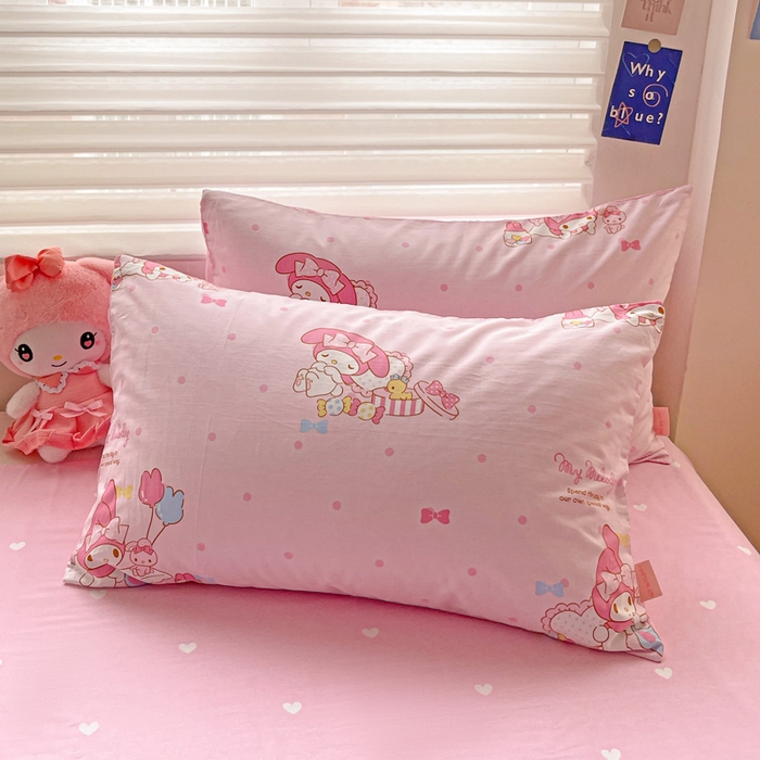 91家纺网 家纺一手货源 找家纺 朵希曼 2026新款正版授权全棉纯棉三丽鸥系列四件套 童趣美乐蒂