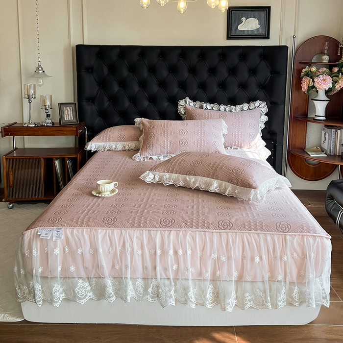 91家纺网 家纺一手货源 找家纺 （总）网红馆（ck家纺） 2026新款床笠式床裙豆豆冰凉席-瑞莎