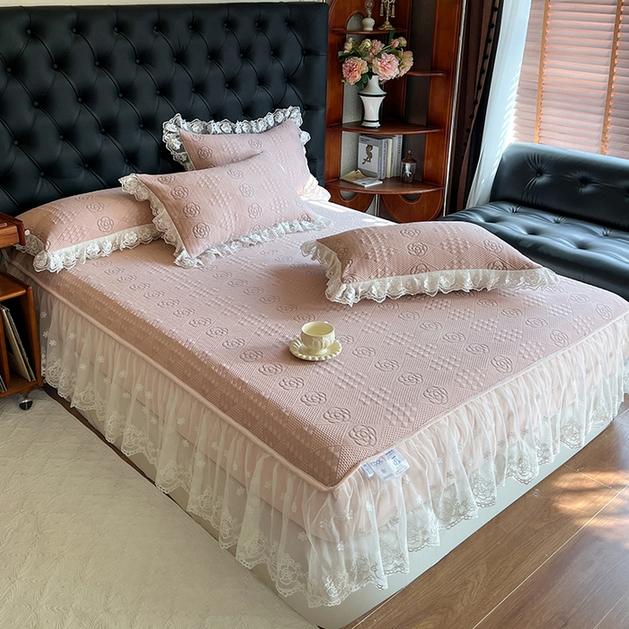 91家纺网 家纺一手货源 找家纺 （总）网红馆（ck家纺） 2026新款床笠式床裙豆豆冰凉席-瑞莎