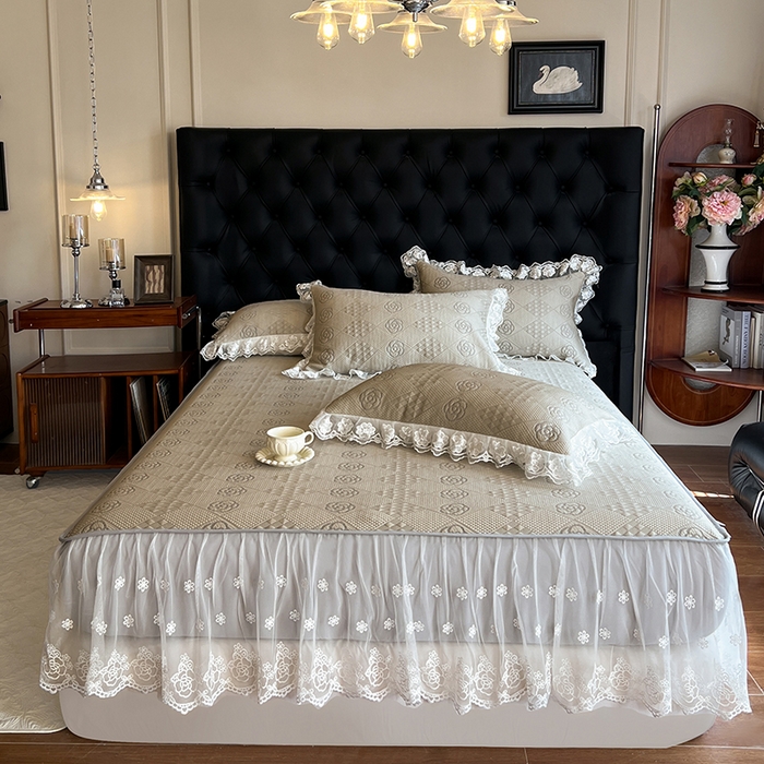 91家纺网 家纺一手货源 找家纺 （总）网红馆（ck家纺） 2026新款床笠式床裙豆豆冰凉席-瑞莎