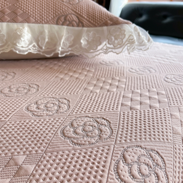 91家纺网 家纺一手货源 找家纺 （总）网红馆（ck家纺） 2026新款床笠式床裙豆豆冰凉席-瑞莎