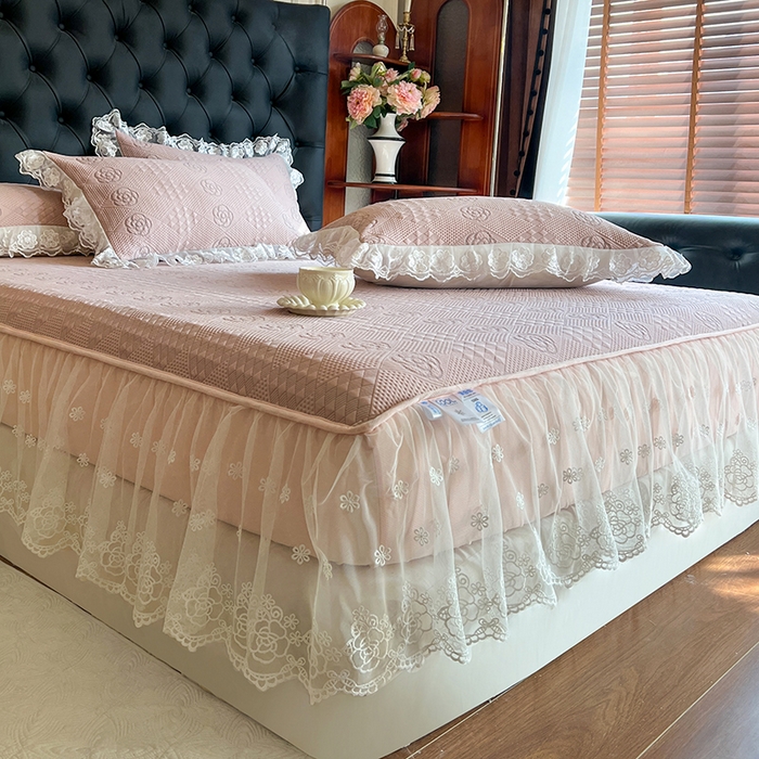 91家纺网 家纺一手货源 找家纺 （总）网红馆（ck家纺） 2026新款床笠式床裙豆豆冰凉席-瑞莎