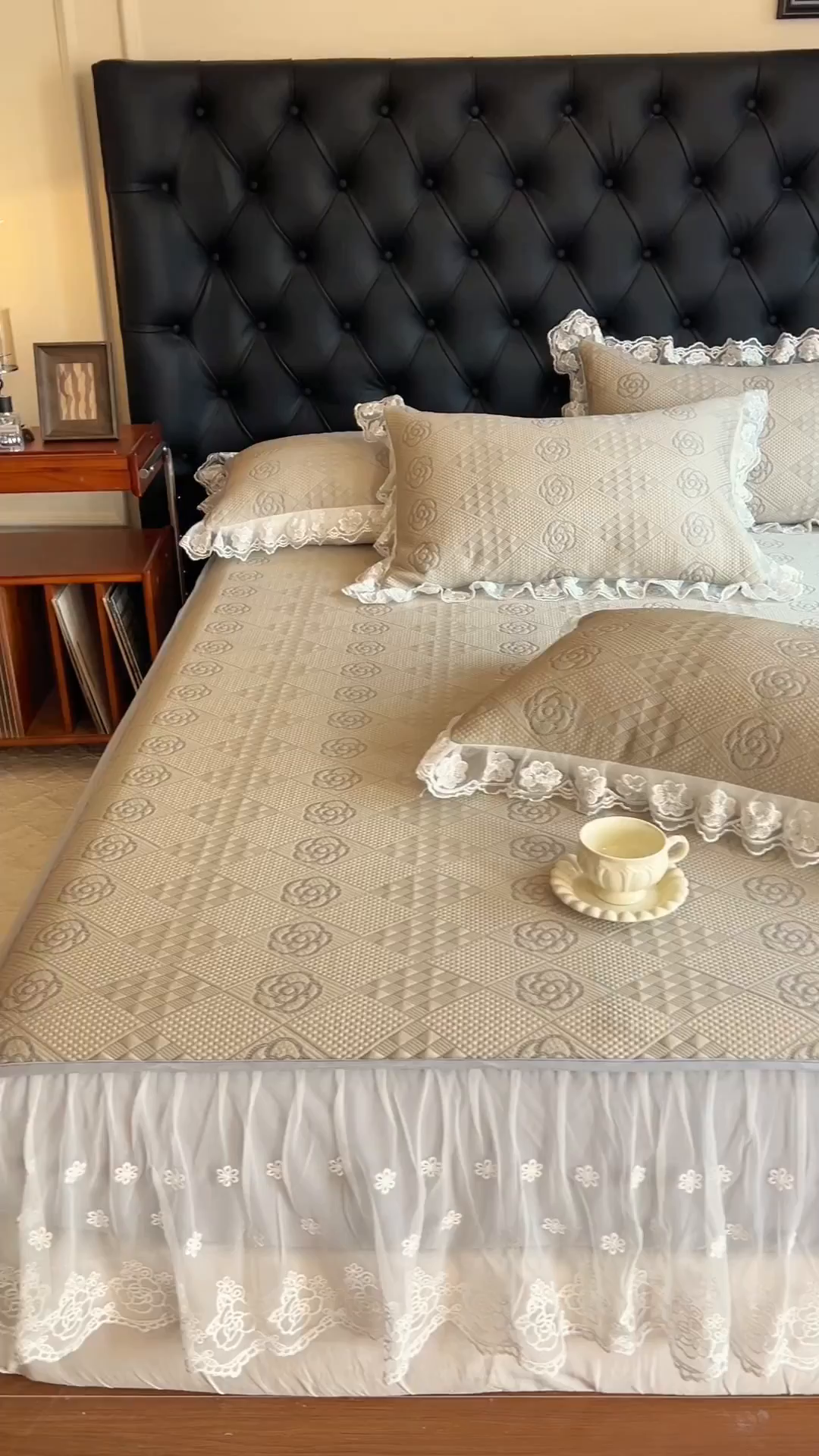 91家纺网 家纺一手货源 找家纺 网红馆（ck家纺） 2026新款床笠式床裙豆豆冰凉席-瑞莎 奶棕