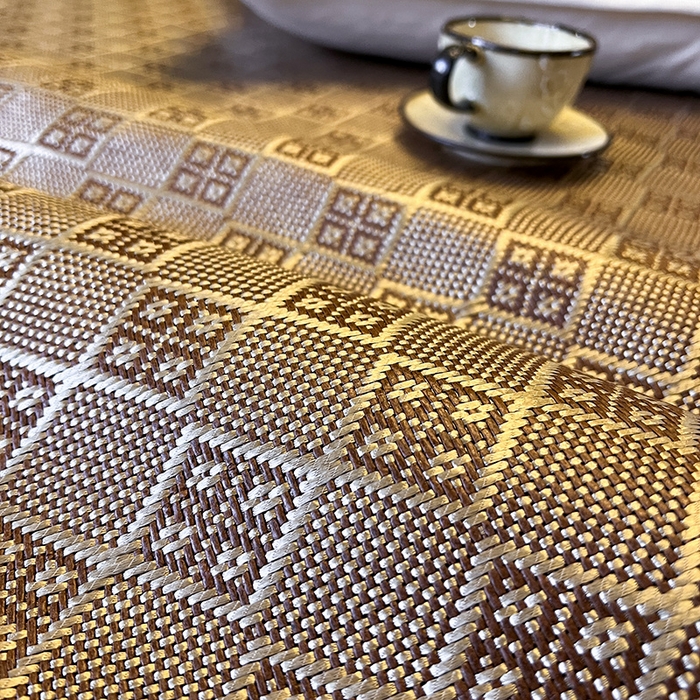 91家纺网 家纺一手货源 找家纺 网红馆（ck家纺） 2026新款床笠式花边冰藤席-夏之语 茶色