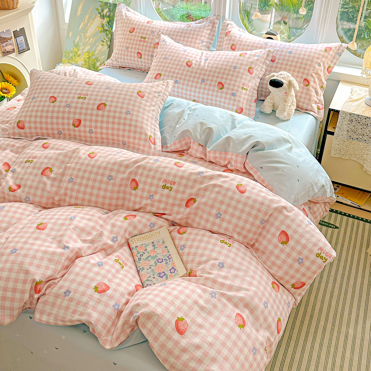 91家纺网 家纺一手货源 找家纺 （总）恩泽家纺 2026春夏新款全棉12868印花四件套单品系列-单被套-提供买家秀，预留缩水率