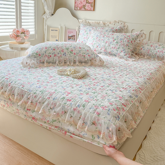 （总）网红馆（ck家纺） 2026新款水洗棉印花床笠三件套