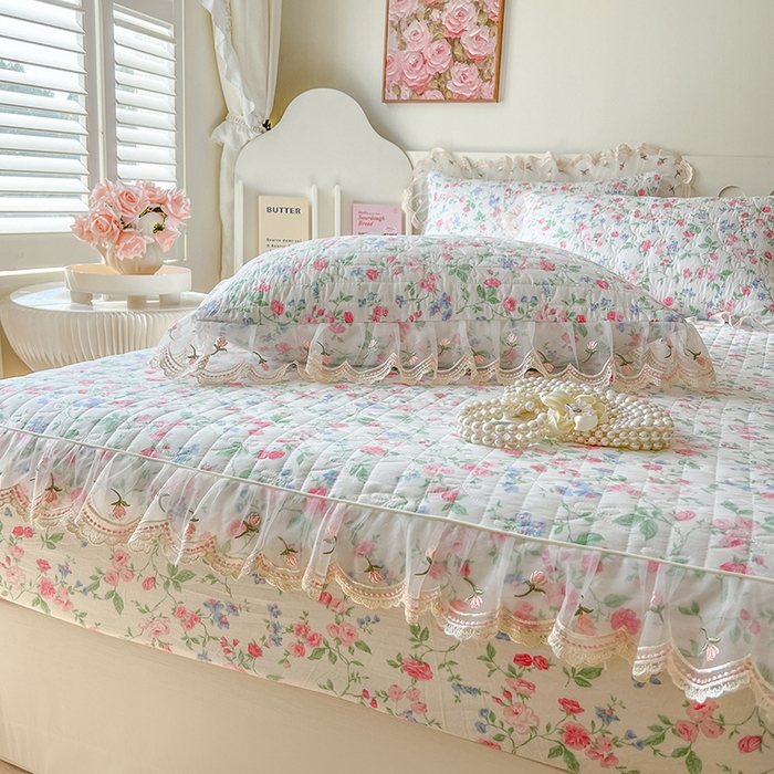 91家纺网 家纺一手货源 找家纺 （总）网红馆（ck家纺） 2026新款水洗棉印花床笠三件套