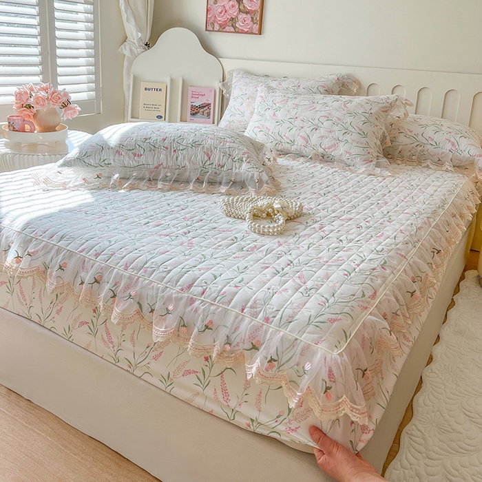 91家纺网 家纺一手货源 找家纺 网红馆（ck家纺） 2026新款水洗棉印花床笠三件套 罗拉