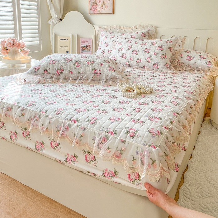 91家纺网 家纺一手货源 找家纺 （总）网红馆（ck家纺） 2026新款水洗棉印花床笠三件套