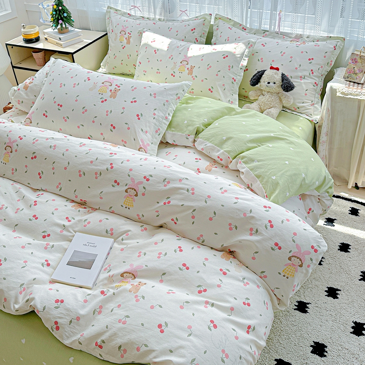 91家纺网 家纺一手货源 找家纺 （总）恩泽家纺 2026春夏新款全棉12868印花四件套单品系列-单被套-提供买家秀，预留缩水率