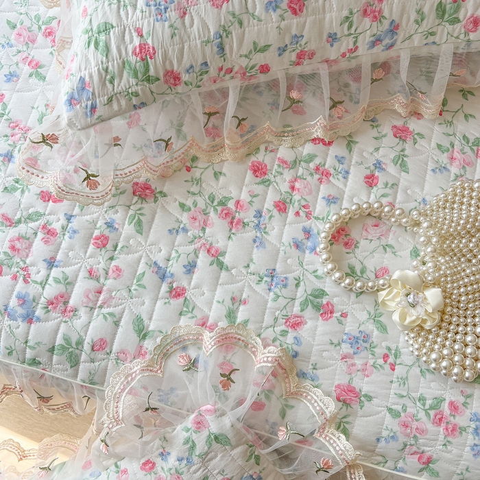 91家纺网 家纺一手货源 找家纺 网红馆（ck家纺） 2026新款水洗棉印花床笠三件套 春不晚