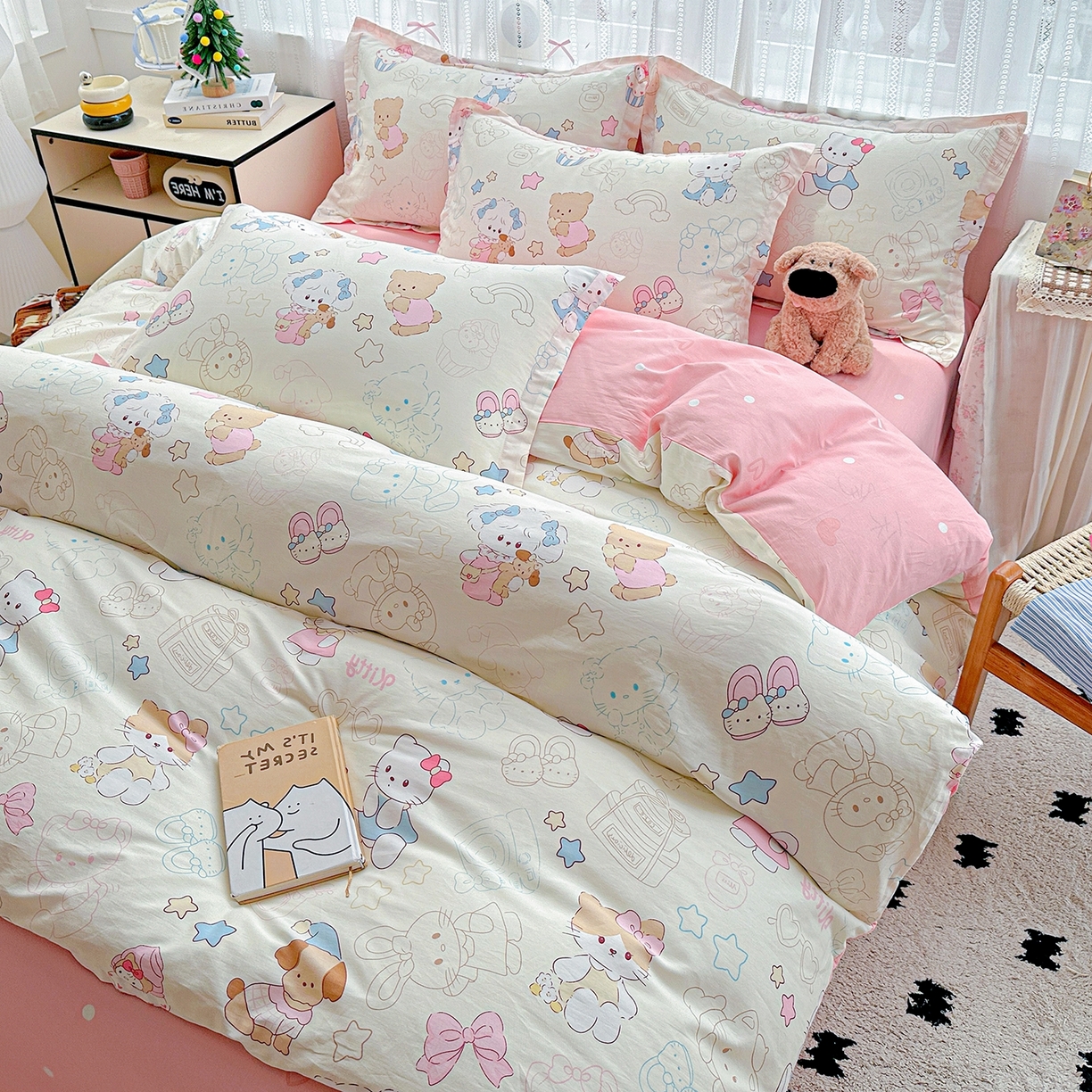 91家纺网 家纺一手货源 找家纺 （总）恩泽家纺 2026春夏新款全棉12868印花四件套单品系列-单被套-提供买家秀，预留缩水率