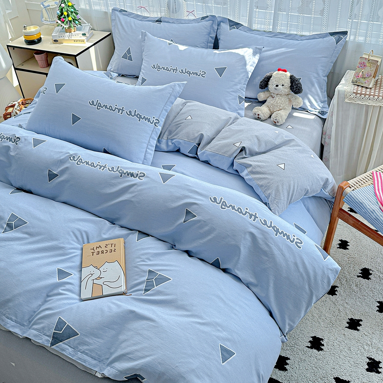 91家纺网 家纺一手货源 找家纺 （总）恩泽家纺 2026春夏新款全棉12868印花四件套单品系列-单被套-提供买家秀，预留缩水率