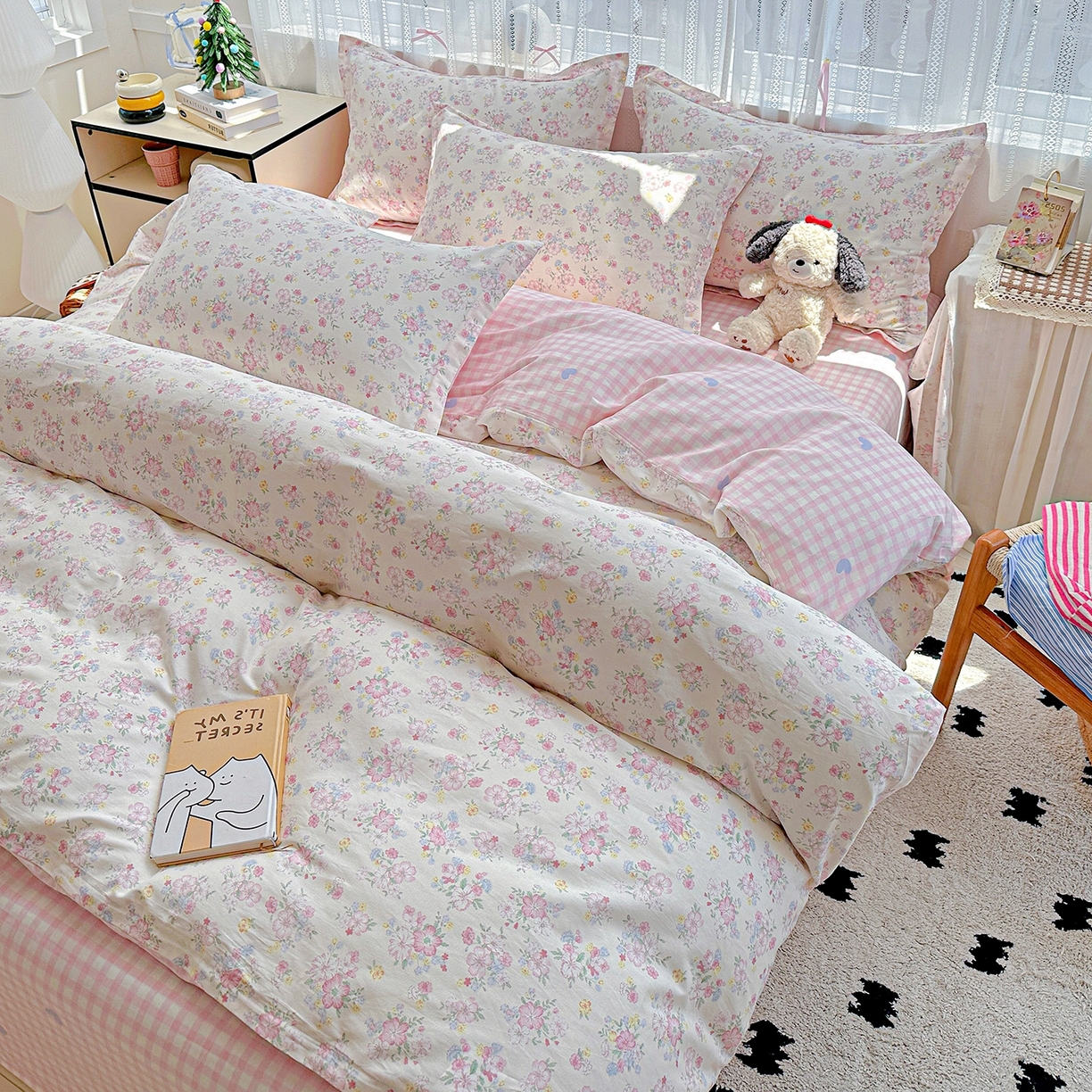 91家纺网 家纺一手货源 找家纺 （总）恩泽家纺 2026春夏新款全棉12868印花四件套单品系列-单被套-提供买家秀，预留缩水率