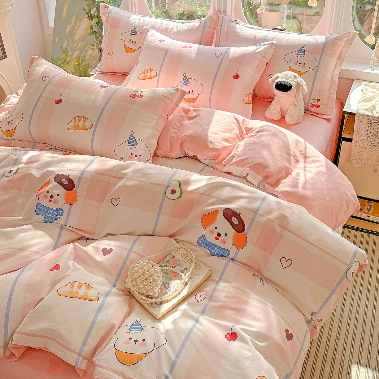 91家纺网 家纺一手货源 找家纺 （总）恩泽家纺 2026春夏新款全棉12868印花四件套单品系列-单被套-提供买家秀，预留缩水率