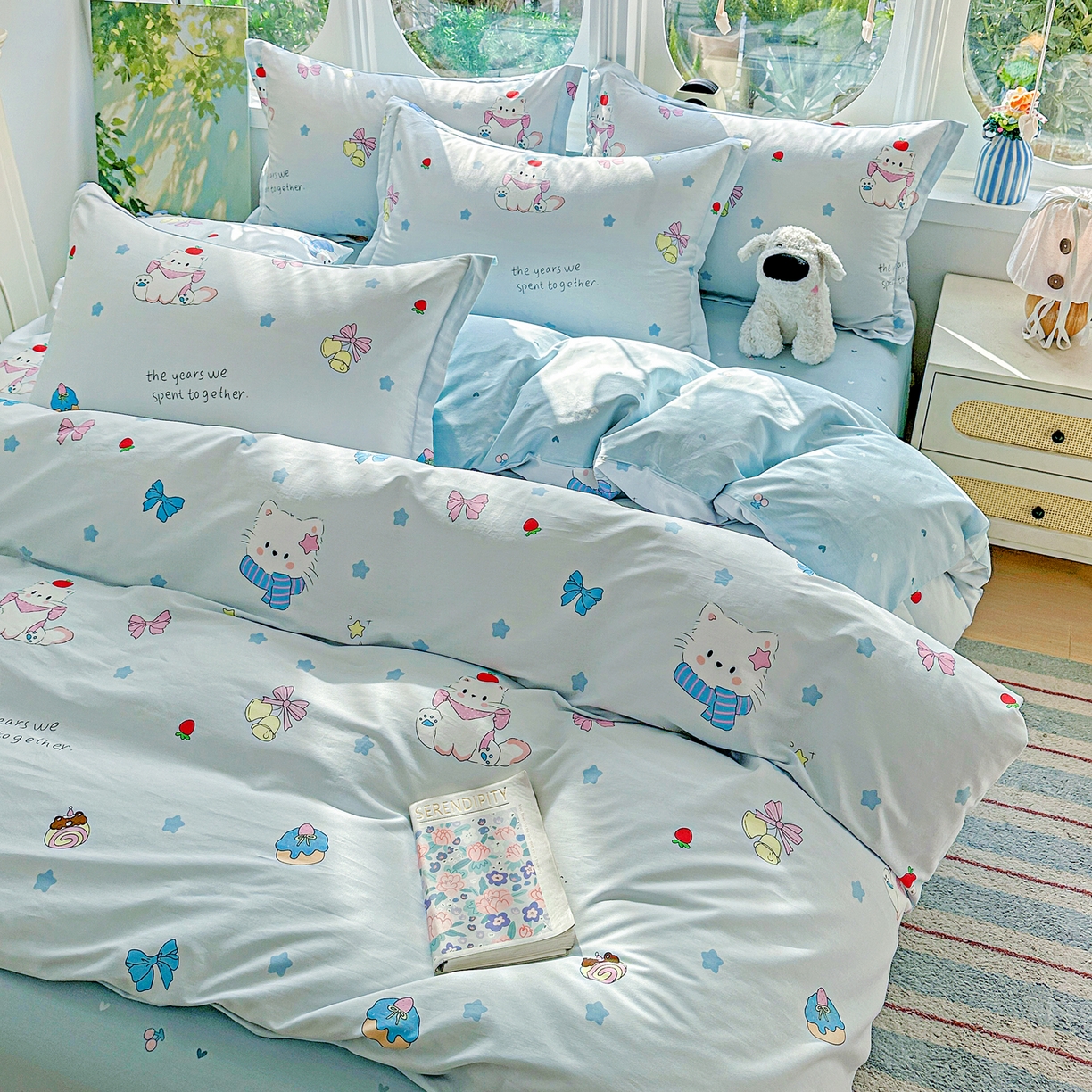 91家纺网 家纺一手货源 找家纺 （总）恩泽家纺 2026春夏新款全棉12868印花四件套单品系列-单被套-提供买家秀，预留缩水率