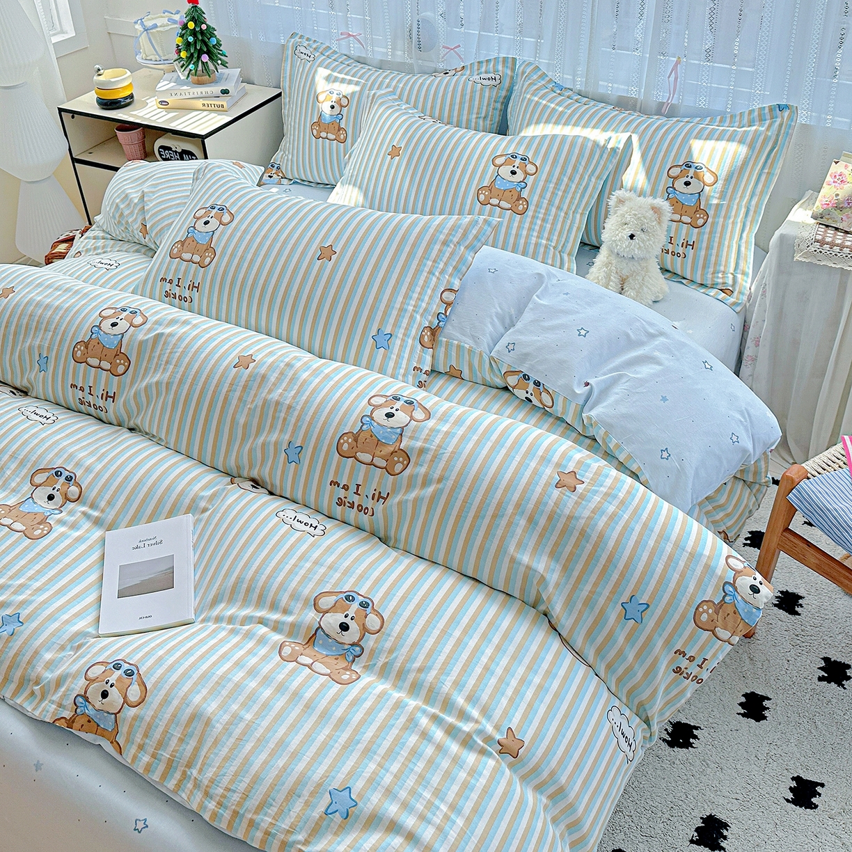 91家纺网 家纺一手货源 找家纺 （总）恩泽家纺 2026春夏新款全棉12868印花四件套单品系列-单被套-提供买家秀，预留缩水率