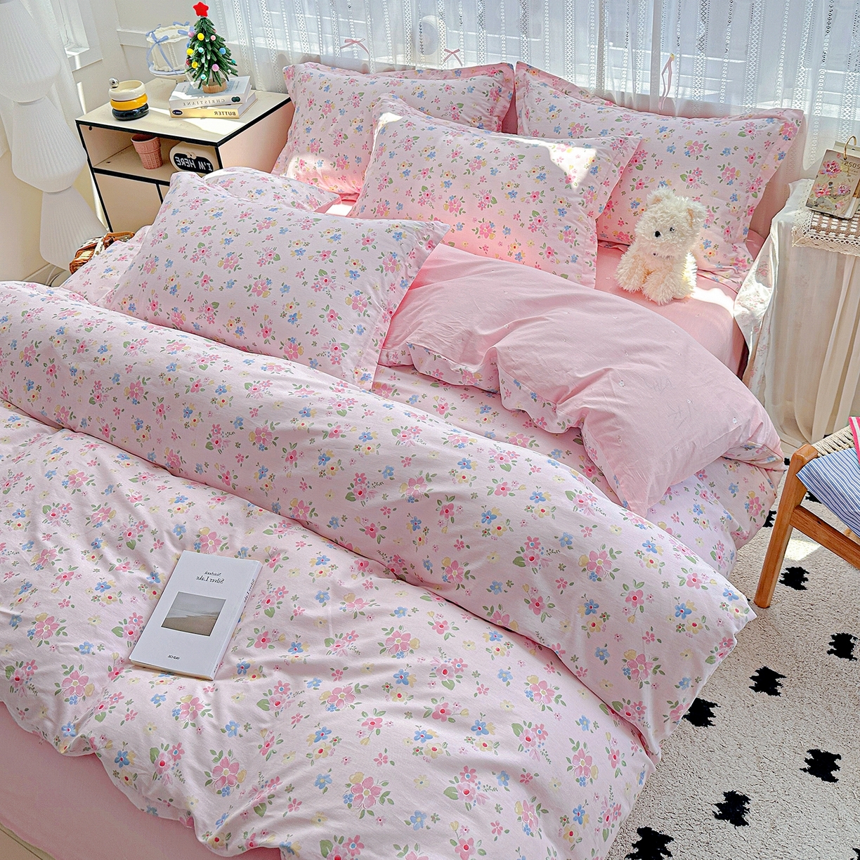 91家纺网 家纺一手货源 找家纺 （总）恩泽家纺 2026春夏新款全棉12868印花四件套单品系列-单被套-提供买家秀，预留缩水率