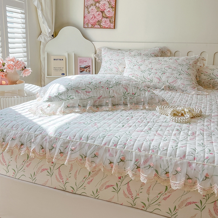 91家纺网 家纺一手货源 找家纺 网红馆（ck家纺） 2026新款水洗棉印花床笠三件套 罗拉