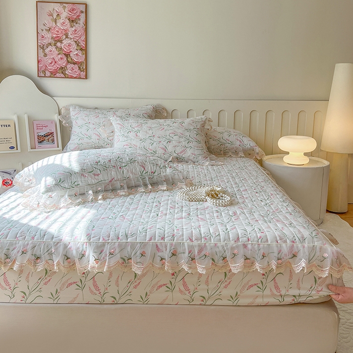 91家纺网 家纺一手货源 找家纺 网红馆（ck家纺） 2026新款水洗棉印花床笠三件套 罗拉