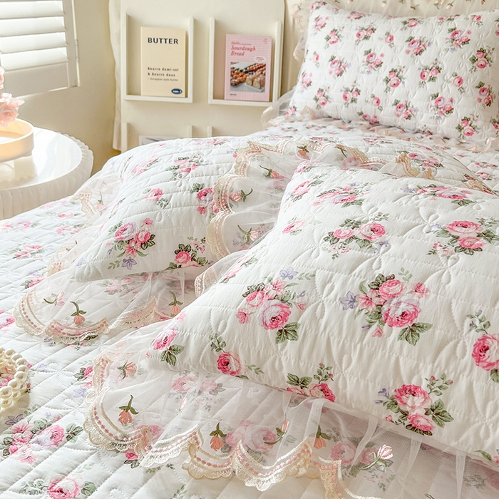 91家纺网 家纺一手货源 找家纺 网红馆（ck家纺） 2026新款水洗棉印花床笠三件套 丽莎