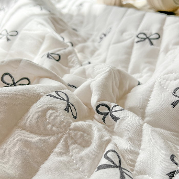 91家纺网 家纺一手货源 找家纺 网红馆（ck家纺） 2026新款水洗棉印花床笠三件套 蝴蝶结