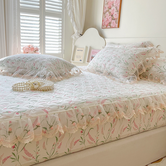 91家纺网 家纺一手货源 找家纺 网红馆（ck家纺） 2026新款水洗棉印花床笠三件套 罗拉