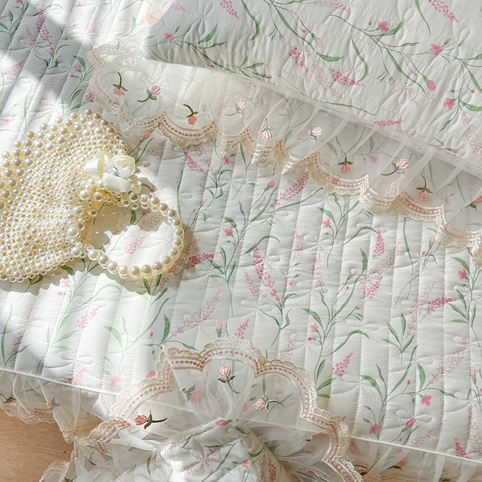 91家纺网 家纺一手货源 找家纺 网红馆（ck家纺） 2026新款水洗棉印花床笠三件套 罗拉