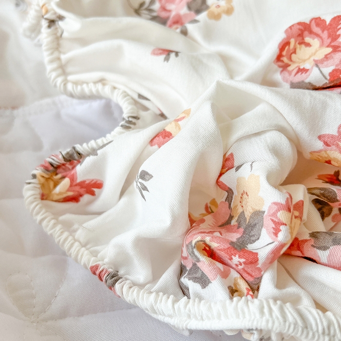 91家纺网 家纺一手货源 找家纺 网红馆（ck家纺） 2026新款水洗棉印花床笠三件套 繁花似锦