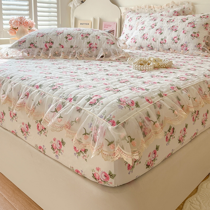 91家纺网 家纺一手货源 找家纺 网红馆（ck家纺） 2026新款水洗棉印花床笠三件套 丽莎