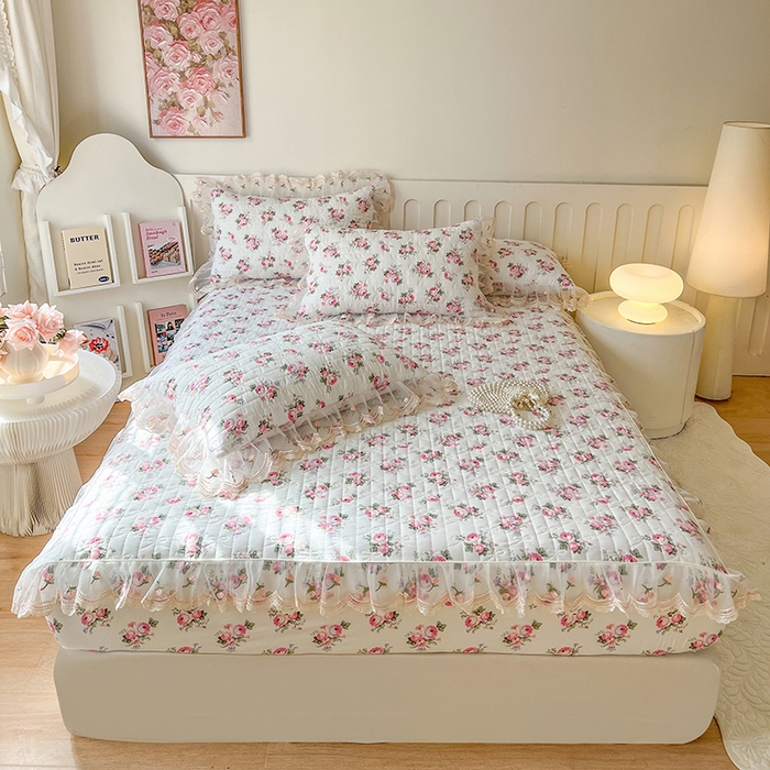 91家纺网 家纺一手货源 找家纺 网红馆（ck家纺） 2026新款水洗棉印花床笠三件套 丽莎