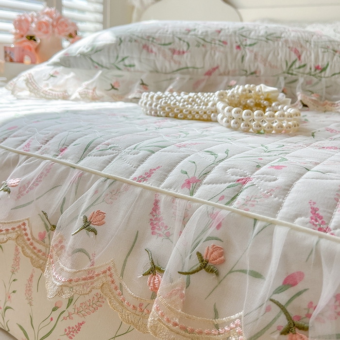 91家纺网 家纺一手货源 找家纺 网红馆（ck家纺） 2026新款水洗棉印花床笠三件套 罗拉