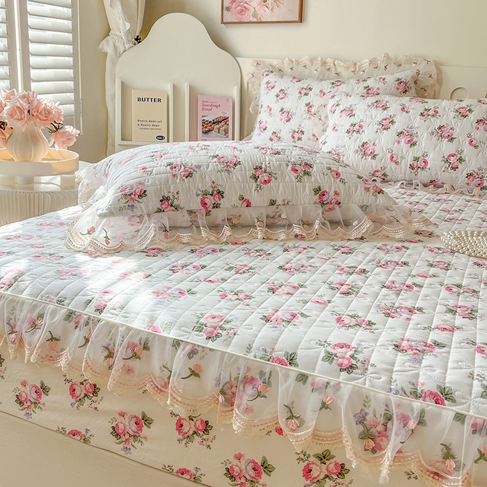 91家纺网 家纺一手货源 找家纺 网红馆（ck家纺） 2026新款水洗棉印花床笠三件套 丽莎