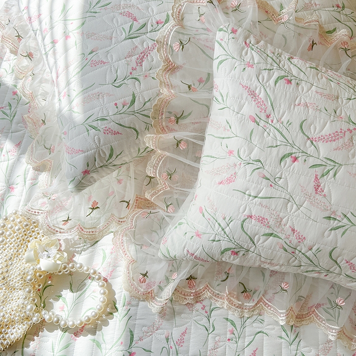 91家纺网 家纺一手货源 找家纺 网红馆（ck家纺） 2026新款水洗棉印花床笠三件套 罗拉