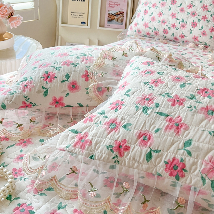 91家纺网 家纺一手货源 找家纺 网红馆（ck家纺） 2026新款水洗棉印花床笠三件套 露丝小姐