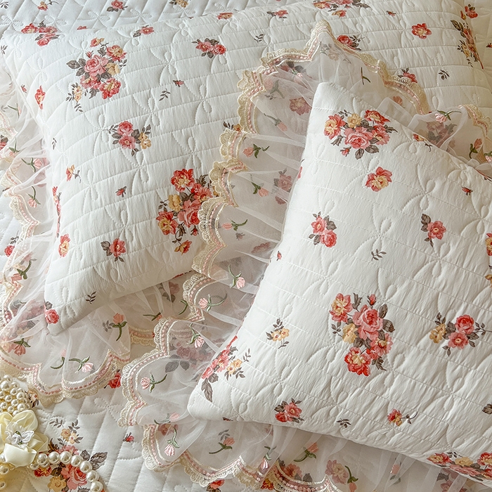 91家纺网 家纺一手货源 找家纺 网红馆（ck家纺） 2026新款水洗棉印花床笠三件套 繁花似锦