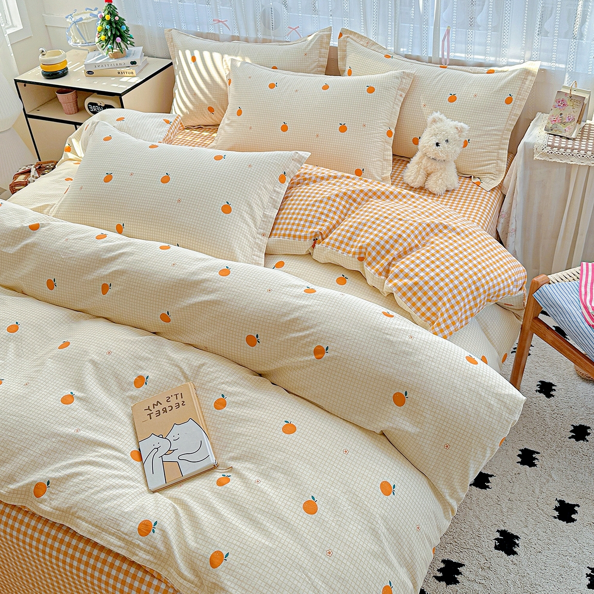 91家纺网 家纺一手货源 找家纺 （总）恩泽家纺 2026春夏新款全棉12868印花四件套单品系列-单被套-提供买家秀，预留缩水率