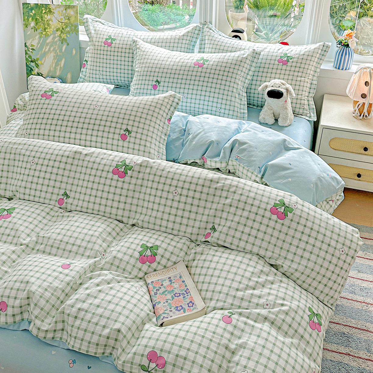 91家纺网 家纺一手货源 找家纺 （总）恩泽家纺 2026春夏新款全棉12868印花四件套单品系列-单被套-提供买家秀，预留缩水率