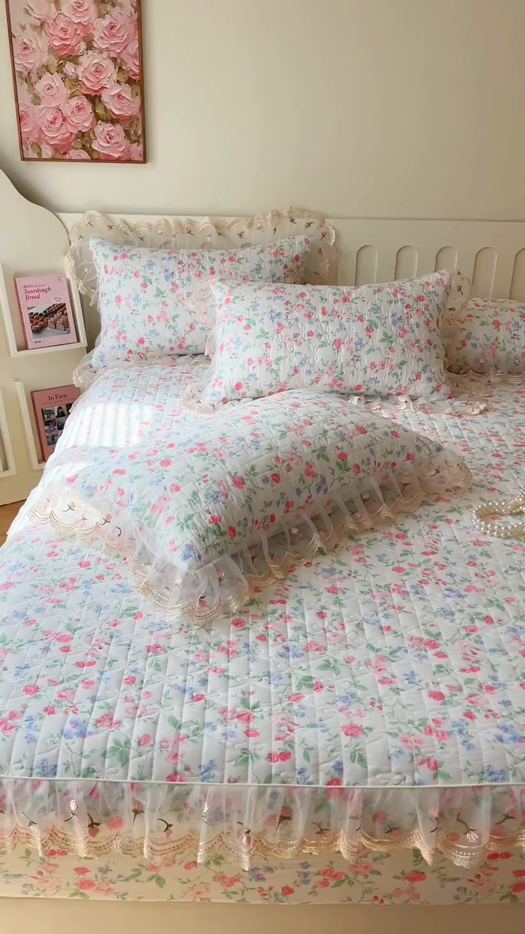 91家纺网 家纺一手货源 找家纺 网红馆（ck家纺） 2026新款水洗棉印花床笠三件套 春不晚