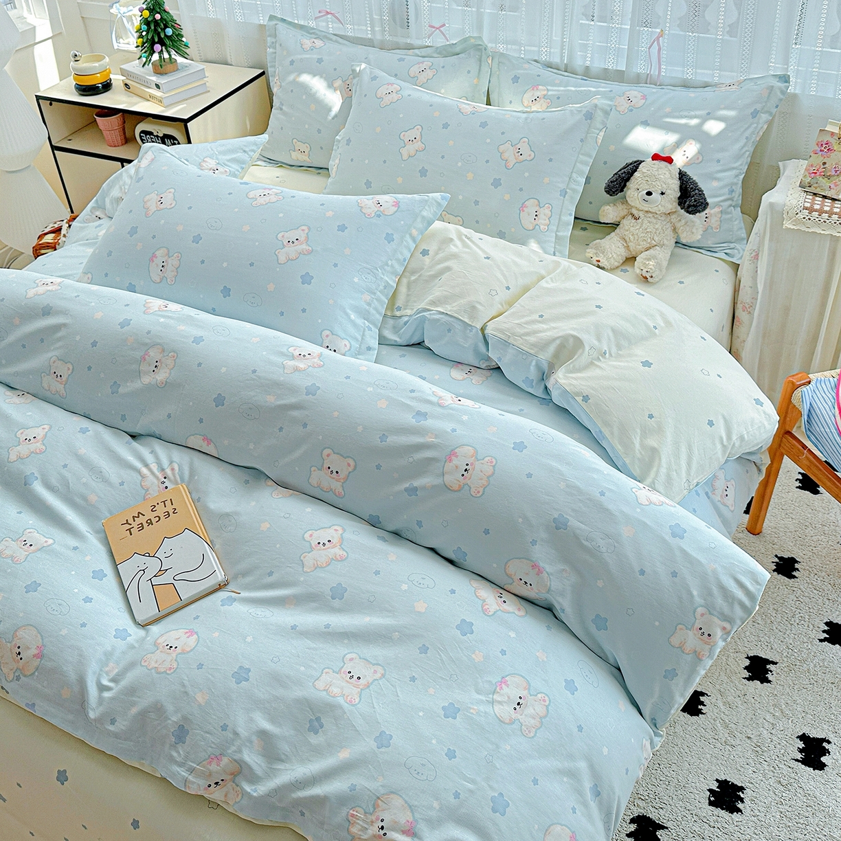 91家纺网 家纺一手货源 找家纺 （总）恩泽家纺 2026春夏新款全棉12868印花四件套单品系列-单被套-提供买家秀，预留缩水率