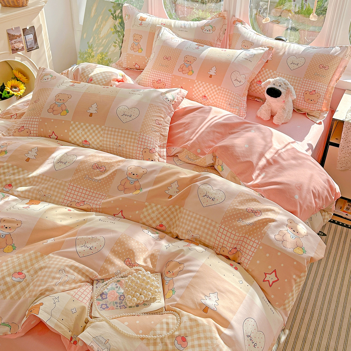 91家纺网 家纺一手货源 找家纺 （总）恩泽家纺 2026春夏新款全棉12868印花四件套单品系列-单被套-提供买家秀，预留缩水率